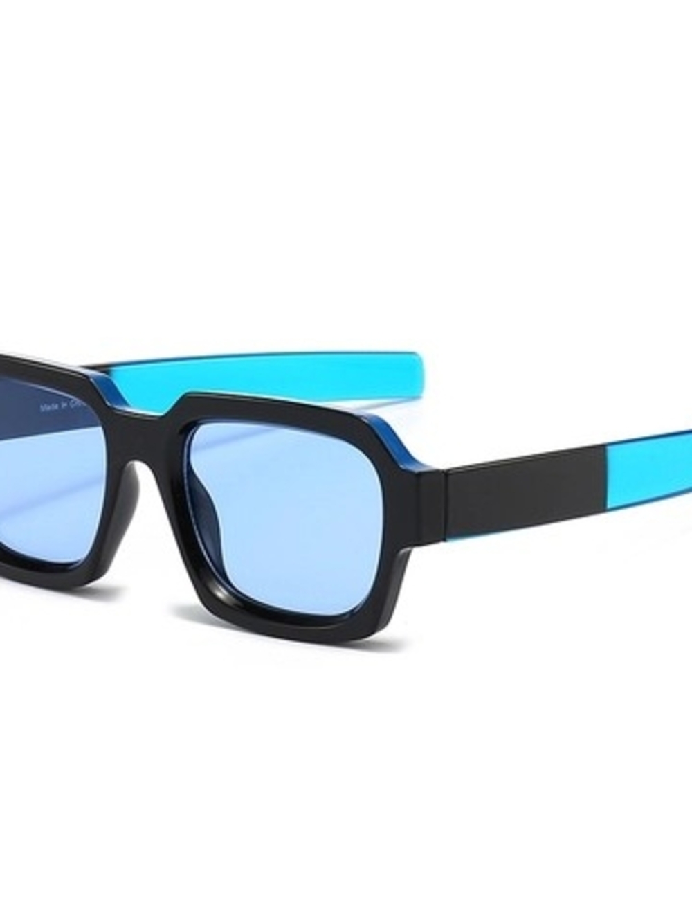 Geometric Rectangular Sunglasses - Multiple Lens Colors - Picture 4 of 6